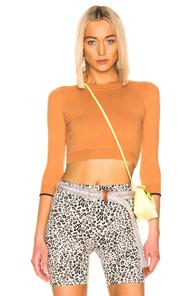 Joostricot Cropped Sweater In Orange