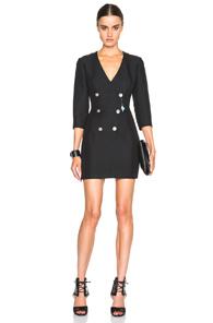 Pierre Balmain Double Breasted Mini Dress In Black