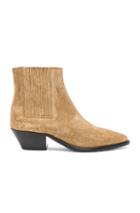 Isabel Marant Suede Derlyn Low Boots In Neutrals