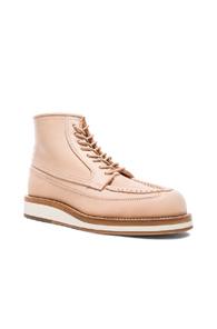 Sacai X Hender Scheme Leather Boots In Neutrals