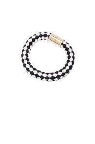 Isabel Marant Sahara Bracelet In Checkered & Plaid,blue,white,metallics