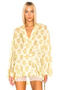 Acne Studios Sumi Suit Jacket In Floral,yellow