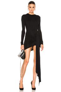 Alexandre Vauthier Soft Stretch Jersey Dress In Black