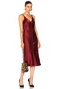 Helmut Lang Deconstructed Slip Dress In Red