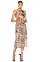 Calvin Klein 205w39nyc Printed Cupro Gauze Midi Dress In Floral,red,white