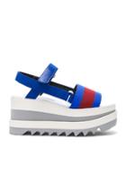 Stella Mccartney Platform Wedge Sandals In Blue