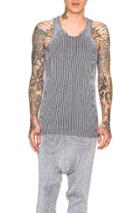 Baja East Stretch Cotton Plated Rib Tank In Gray