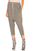 Drkshdw By Rick Owens Drawstring Cropped Pant In Gray