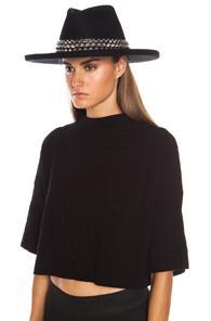 Gladys Tamez Millinery The Johnny Hat With Studded Band In Black