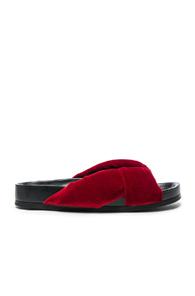 Chloe Velvet Nolan Slides In Red