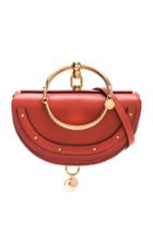 Chloe Small Nile Leather Minaudiere In Red