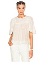 Isabel Marant Etoile Sara Lurex Cotton Top In White,metallics