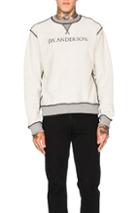 J.w. Anderson Inside Out Logo Sweater In Gray