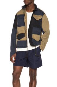 Kolor Beacon Patchwork Jacket In Blue