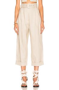 Isa Arfen Safari Tapered Trouser Pant In Neutrals