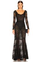 Jonathan Simkhai Lace Bustier Gown In Black