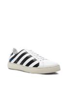 Off-white Diagonal Stripe Leather Sneakers In White,stripes