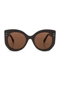 Fendi Hideaway Logo Sunglasses In Brown