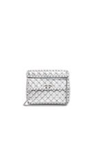 Valentino Medium Metallic Rockstud Spike Shoulder Bag In Metallics