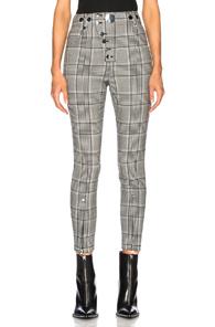 Alexander Wang High Waisted Legging In Black,checkered & Plaid