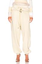 Y Project Double Waist Track Pant In Neutral
