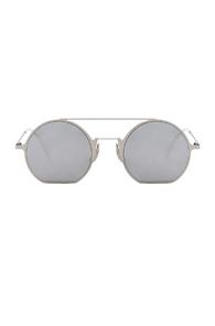 Fendi Flat Round Sunglasses In Metallics