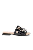 Toga Pulla Patent Leather Sandals In Black