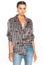 Off-white For Fwrd Silk Shirt In Pink,abstract