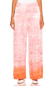 Raquel Allegra Wide Leg Pant In Pink,ombre & Tie Dye