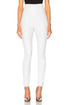 Theperfext Jessica High Waisted Leather Leggings In White