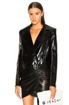 Givenchy Leather Double Breasted Moto Jacket In Black