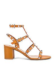 Valentino Rockstud Sandal In Neutral