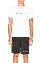 Givenchy Distressed Logo Tee In White