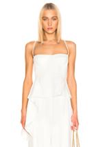 Michelle Mason Bustier Draped Top In White