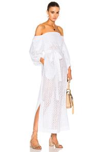 Lisa Marie Fernandez Bubble Sleeve Dress In White