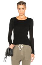 James Perse Doubled Cashmere Crew Sweater In Black
