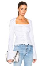 Tome Long Sleeve Corset Top In White