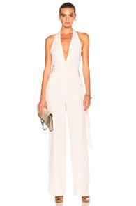 Cushnie Et Ochs Silk Crepe Jumpsuit In Pink,neutrals