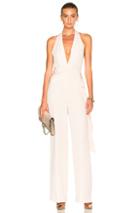 Cushnie Et Ochs Silk Crepe Jumpsuit In Pink,neutrals