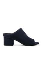 3.1 Phillip Lim Cube Suede Open Toe Mules In Blue