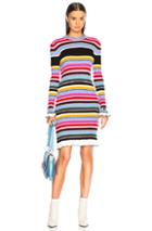 Msgm Striped Sweater Dress In Stripes,blue