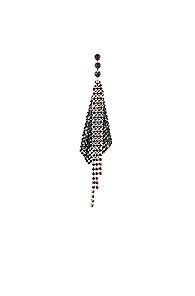 Isabel Marant Nile Single Earring In Metallic,black