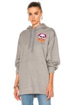 Acne Studios Florida Bear Fleece Sweater In Gray