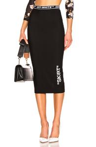 Off-white Pencil Skirt In Black