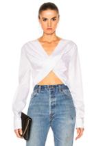Esteban Cortazar Poplin Asymmetric Top In White