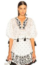 Zimmermann Tali Embroidered Lotus Top In White
