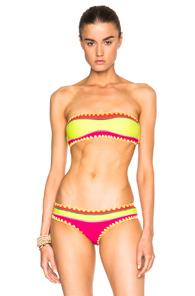 Same Swim Babe Bandeau Bikini Top In Yellow,neon