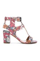 Laurence Dacade Leather Diane Heels In Pink,floral