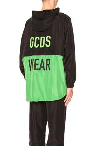 Gcds Half Cut K-way Jacket In Green