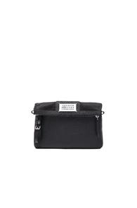 Maison Margiela Leather Zipper Bag In Black